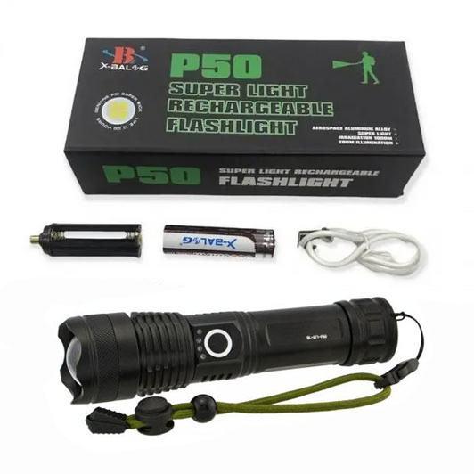 Linterna táctica recargable P50 VTR-195